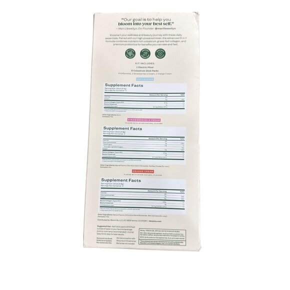 Bloom Colostrum Starter Kit With Electric Mixer & 8 Stick Packs For Gut Health & - Picture 6 of 8